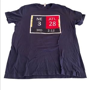 XXL Navy blue New England Patriots Super Bowl LI greatest comeback ever tshirt!